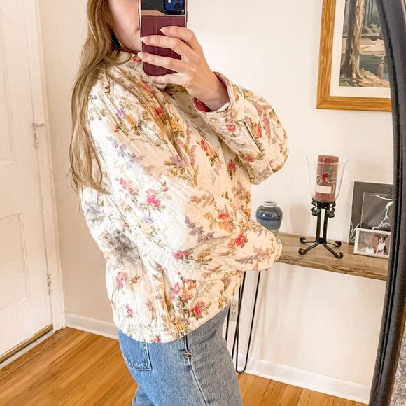 Ralph Lauren Vintage Reversible Quilted Jacket Aztec Floral - Picture 3 of 13